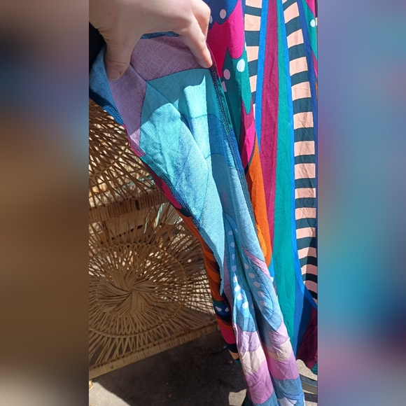 Colorful Butterfly Patterned Bohemian Kaftan Dress_One Size Fits Most_Large - Picture 6 of 7